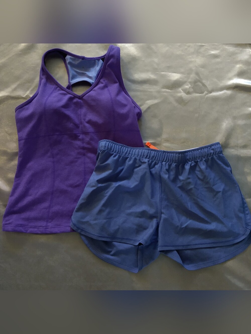 Athleta +U.A 💖Purple Racerback Tank Athletic Shorts Set - Women Athletic Wear